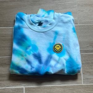 Blue tie dyed sweatshirt